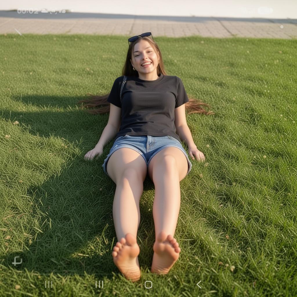 the-young-woman-is-shown-in-her-entirety-lying-on-dgy6x8jeat