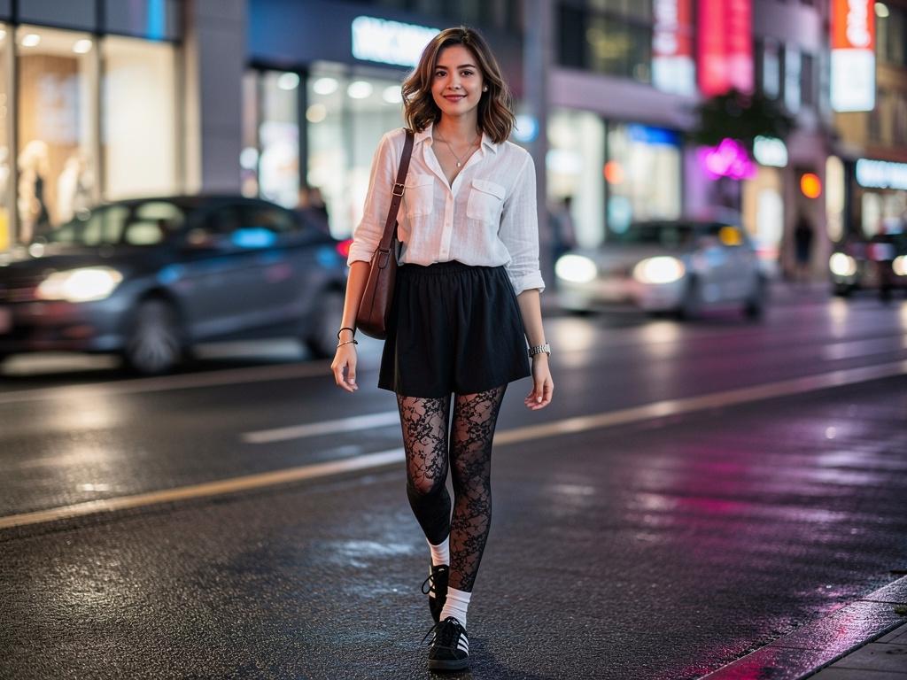 the-woman-stands-with-a-relaxed-and-casual-ar9bu3f8dc