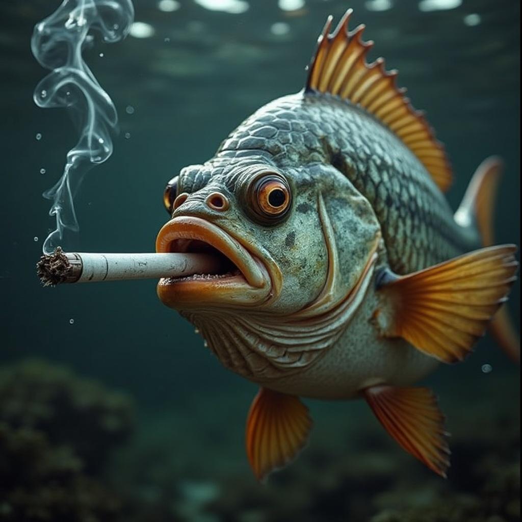 a-realistic-picture-of-a-fish-with-a-cigarette-in-h2wvr57o15