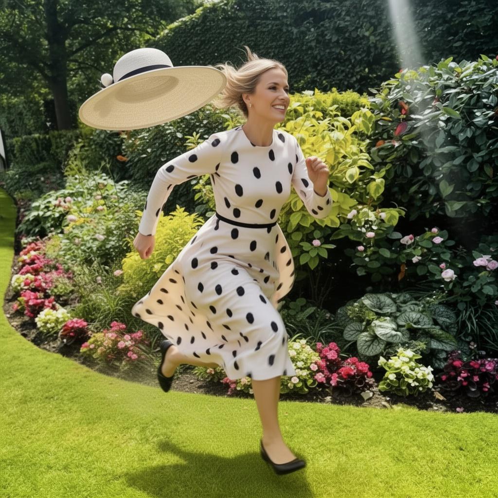 the-woman-in-the-photo-is-running-fast-and-her-hat-hq7c2je7n