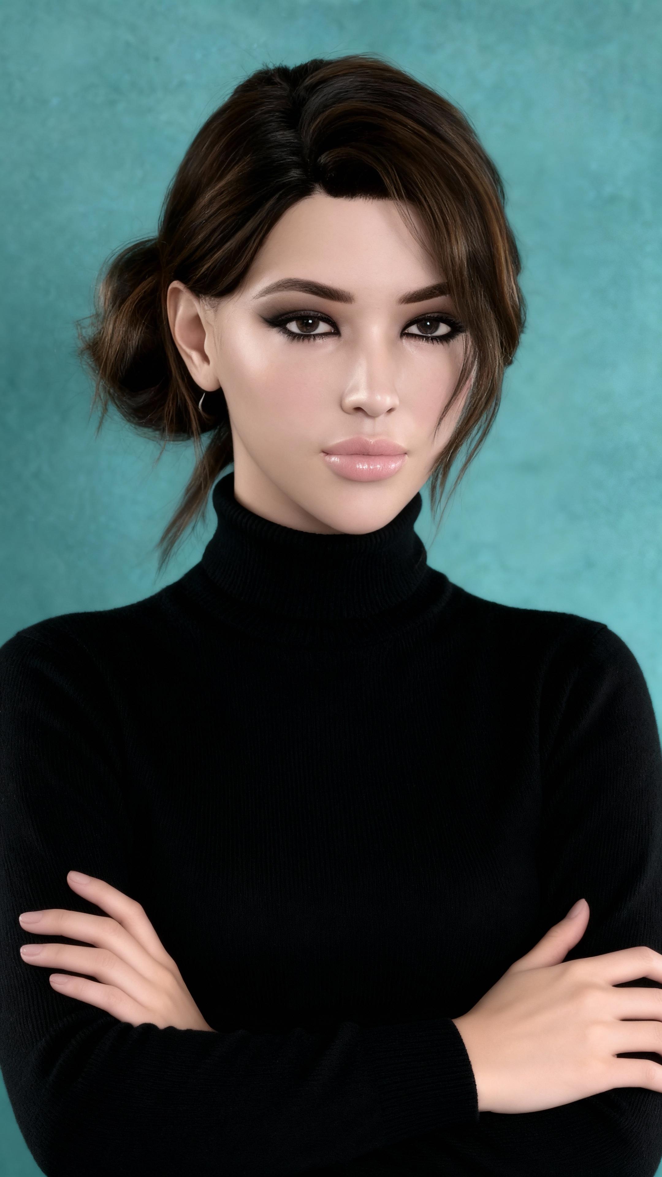 the-girl-is-wearing-a-black-polo-neck-sweater-and-m7nfuf9u0a-2