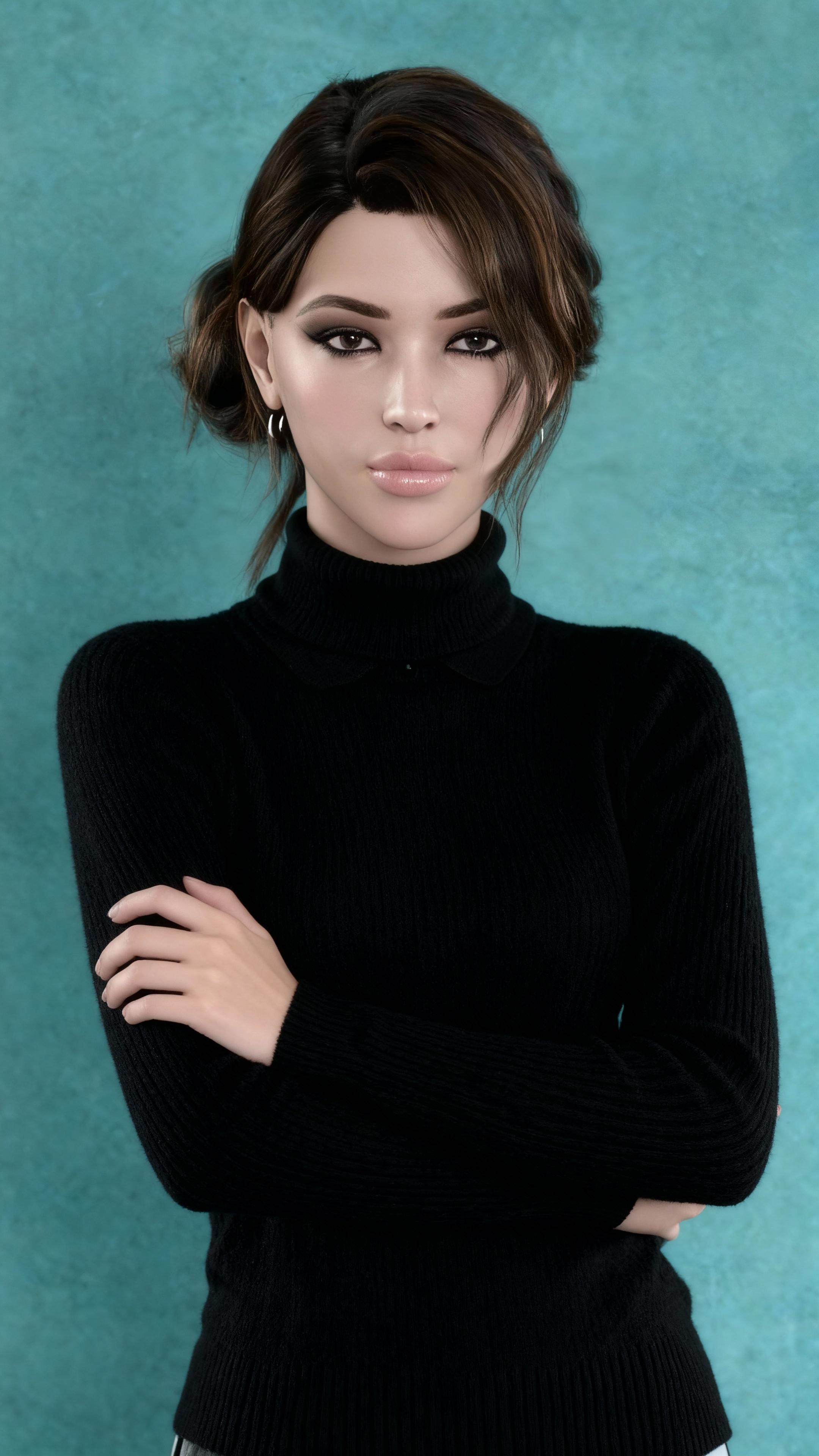 the-girl-is-wearing-a-black-polo-neck-sweater-and-m7nfuf9u0a-1