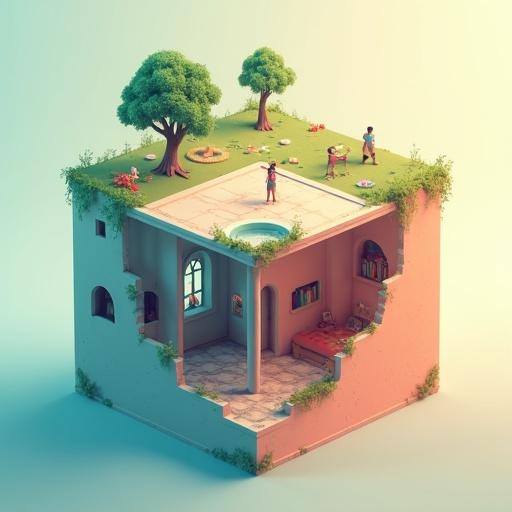 a-clear-floating-top-down-isometric-3d-cartoon-qjbinfj6pg