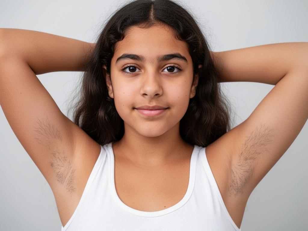 une-fille-hispanique-montrant-ses-aisselles-non-7srzpr0b8u