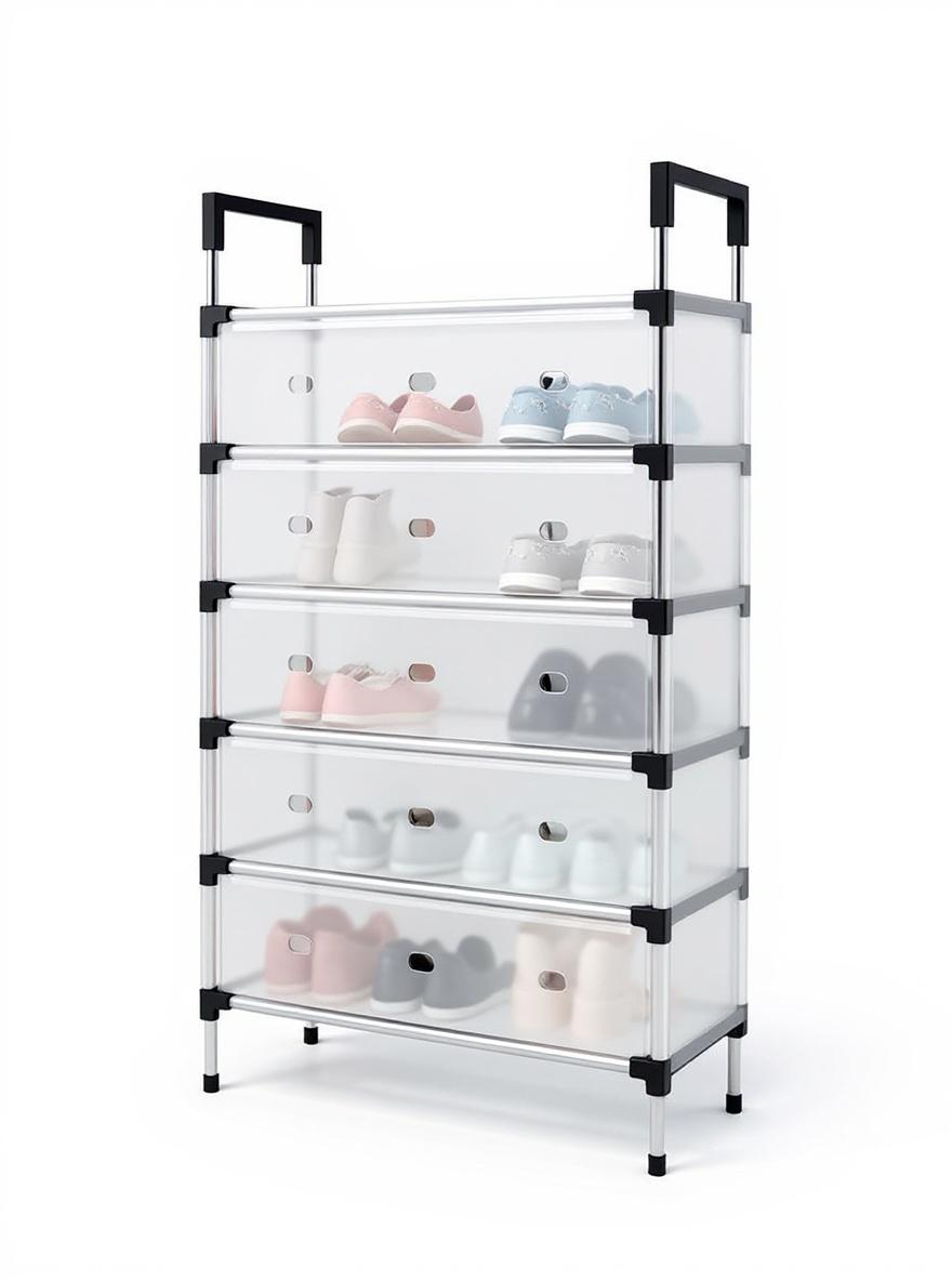 white-plastic-5-tier-shoe-rack-cabinet-with-semi-939o78f6s2