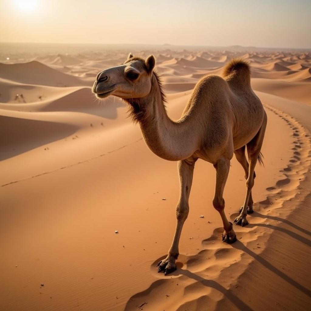 aerial-drone-shot-of-camel-in-oasis-like-from-a-50r0i0xqqd