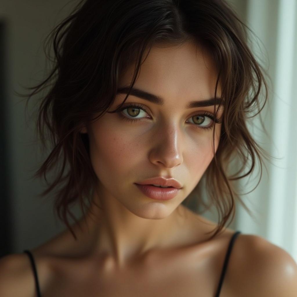 a-portrait-of-a-young-woman-with-natural-lighting-i898gy044z