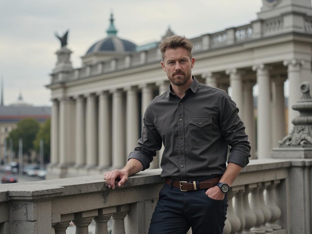 a-man-leaning-against-a-railing-in-front-of-a-n9cm7t0p01