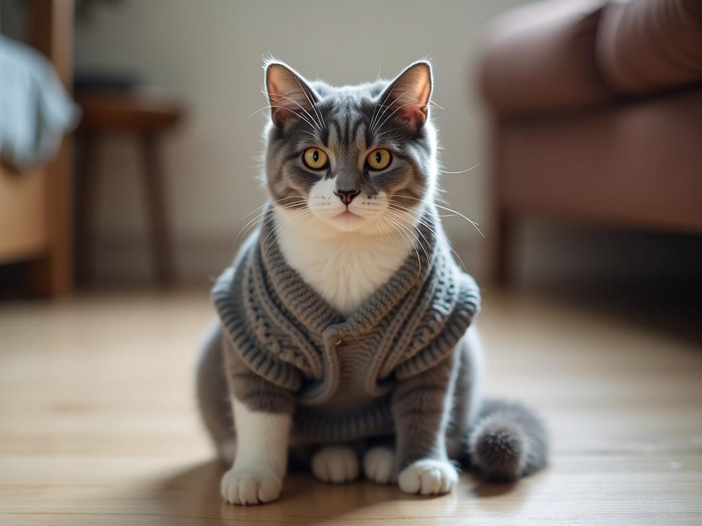 a-gray-and-white-cat-wearing-a-sweater-sitting-on-01k3baj85v