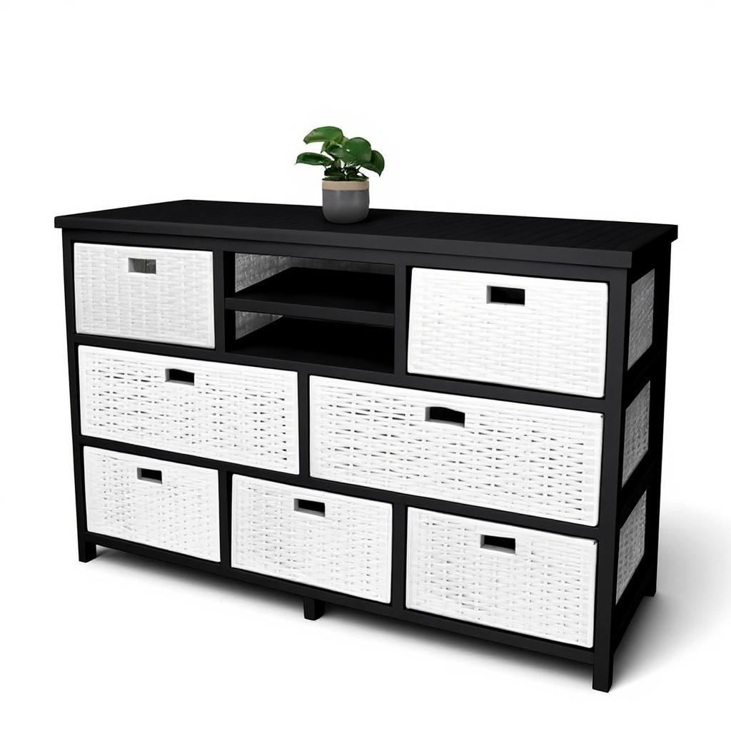 black-wooden-tv-cabinet-with-seven-white-woven-ffyt1zpdmc