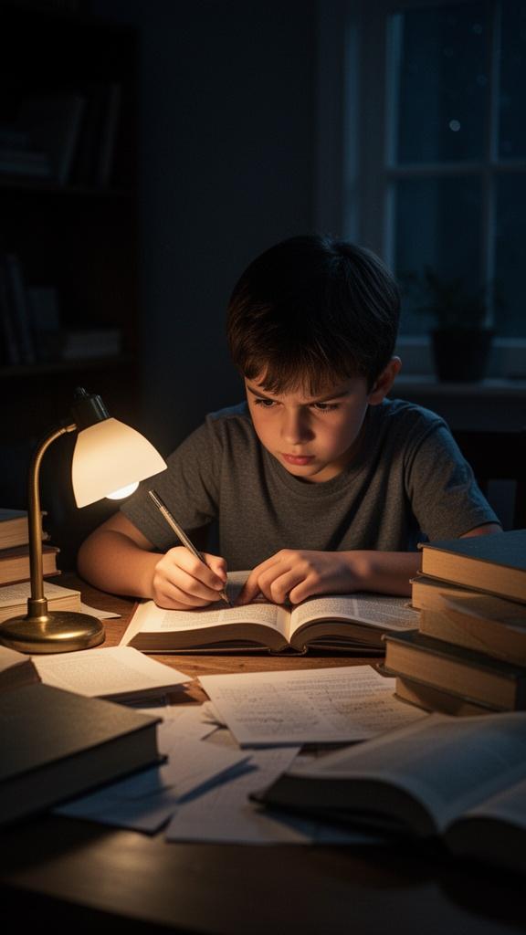 the-boy-studying-at-night-under-a-small-lamp-books-rh2cvjpdp