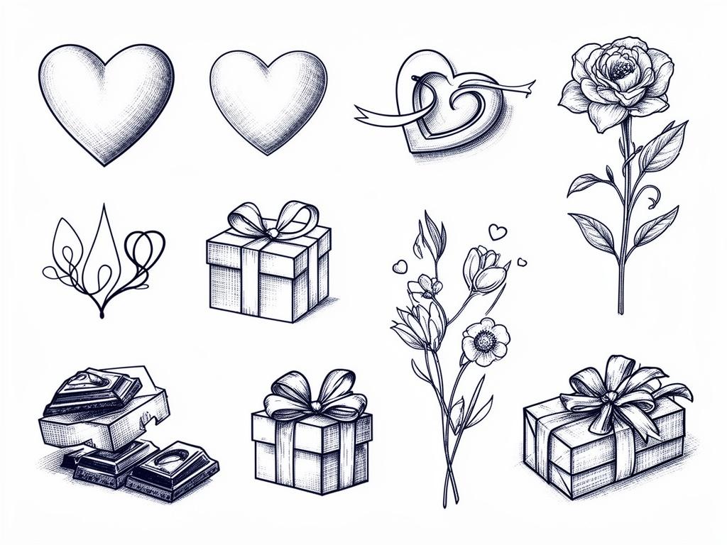 set-of-modern-valentines-day-symbols-and-romantic-a48bfjmqo2