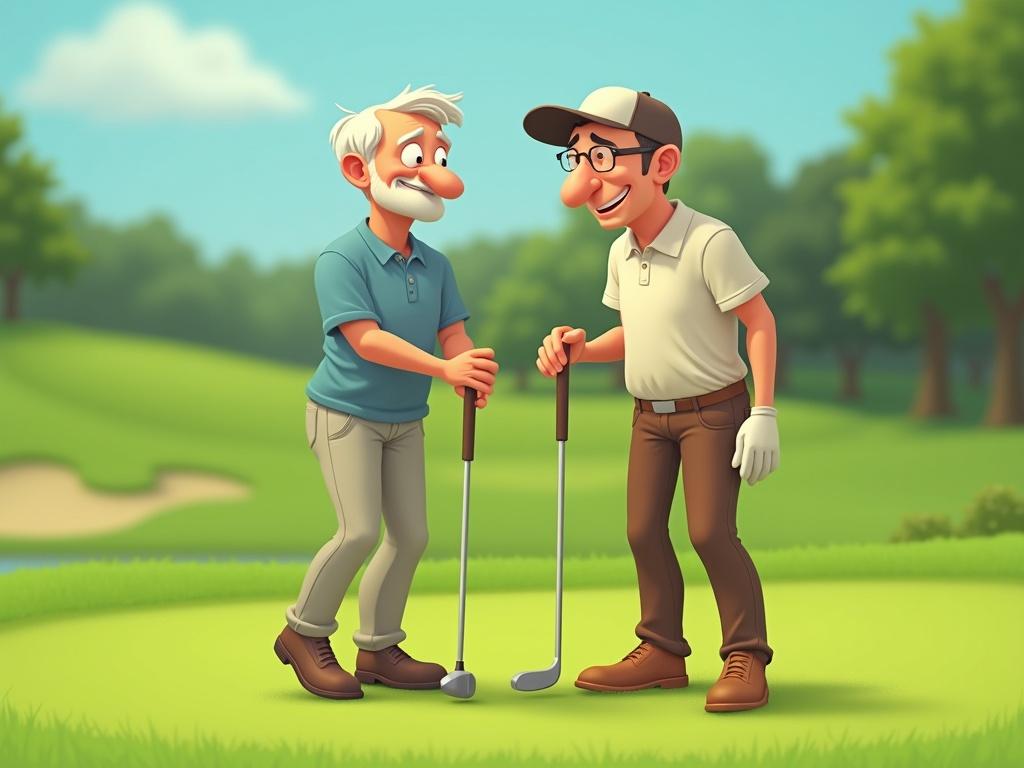 two-men-on-a-golf-course-green-the-main-subject-6dy9etys8t-1