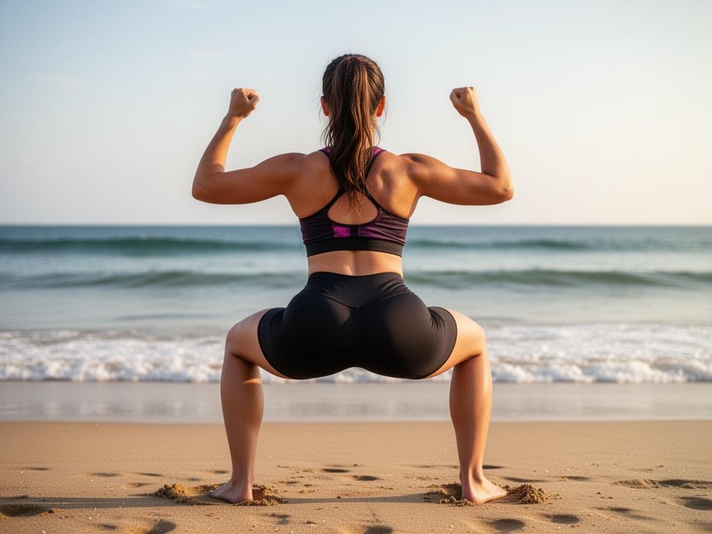 a-lady-at-the-beach-doing-squats-from-behind-4t6ebr9kln