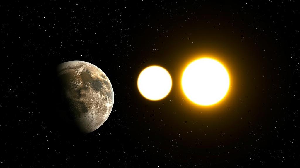 die-erdkugel-ist-gross-links-im-bild-die-sonne-ist-hv7zf0bxl