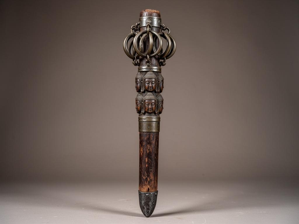 a-buddhist-monks-staff-khakkhara-standing-upright-h67v33vocn