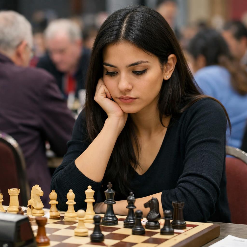 a-young-woman-with-dark-hair-sitting-at-chess-p1czmu8scy
