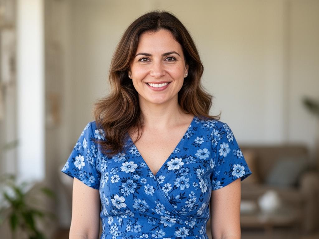 a-woman-in-a-blue-floral-dress-smiles-at-the-ihl2ybh4qb
