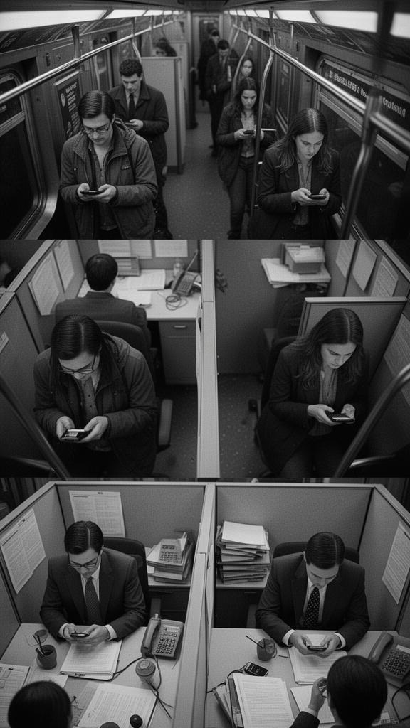 people-riding-subway-looking-at-smartphones-vacant-t976319pv