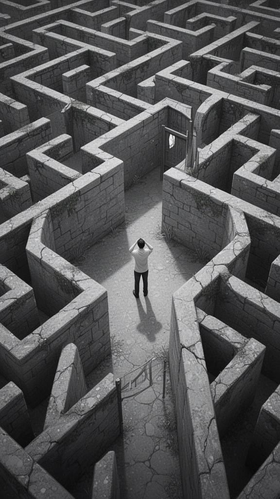 person-standing-confused-in-a-complex-high-walled-tm9ye4d22i