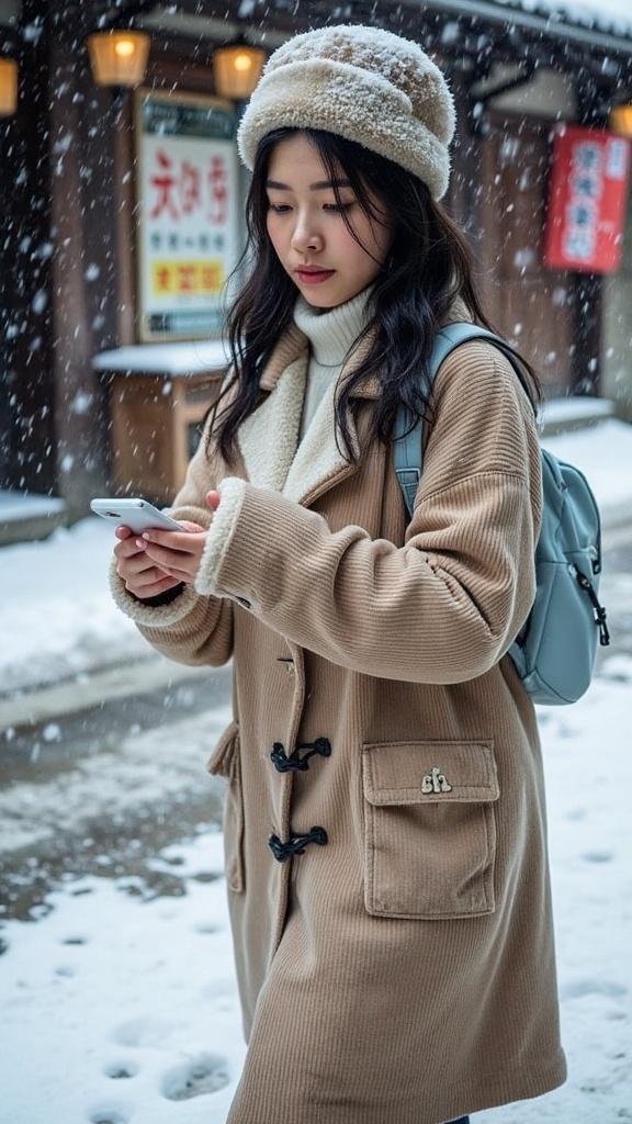 a-young-japanese-woman-walking-through-a-snow-6jkt8f32aa