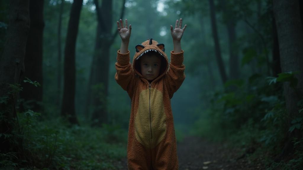 5-year-old-girl-in-a-dinosaur-costume-standing-4tntn5rysz