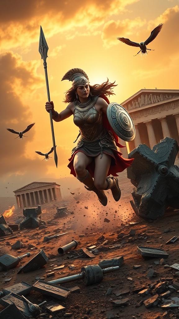 athena-charges-across-a-shattered-battlefield-at-mpbtcr7vn3