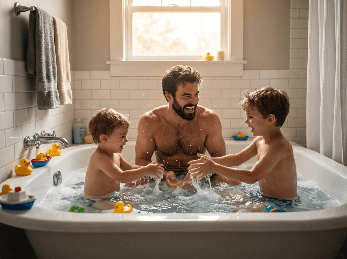 boys-playing-with-there-dad-in-the-bath-room-43486l5p01
