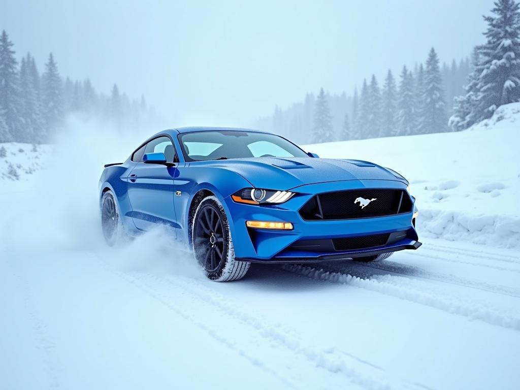 generate-a-car-running-on-snow-hills-blue-mustang-w9dhmtn5as