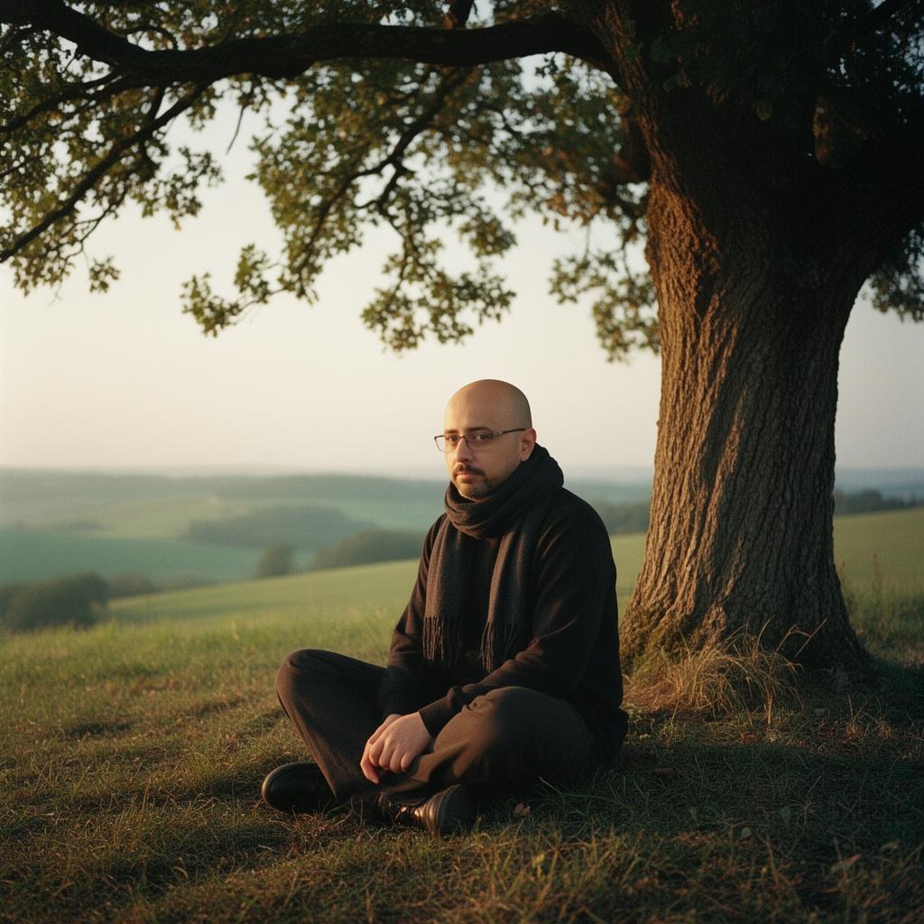 half-bodya-young-man-use-my-face-sitting-beneath-a-40pw0j05r