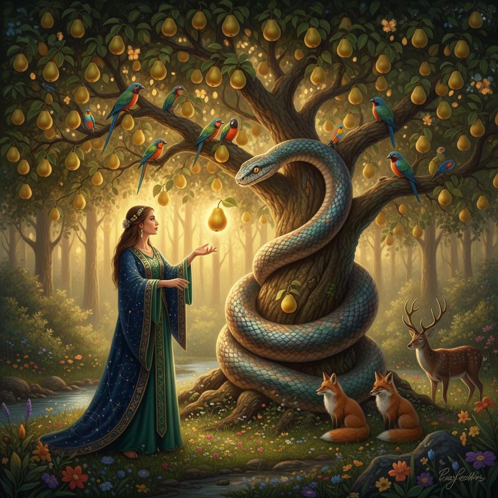 a-beautifully-robed-women-talking-to-a-huge-snake-oplyfwwoqe