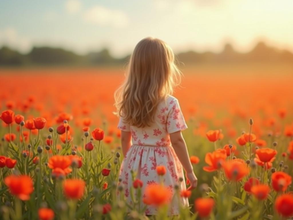 a-little-girl-standing-in-a-field-of-red-flowers-3dwwt08mcc