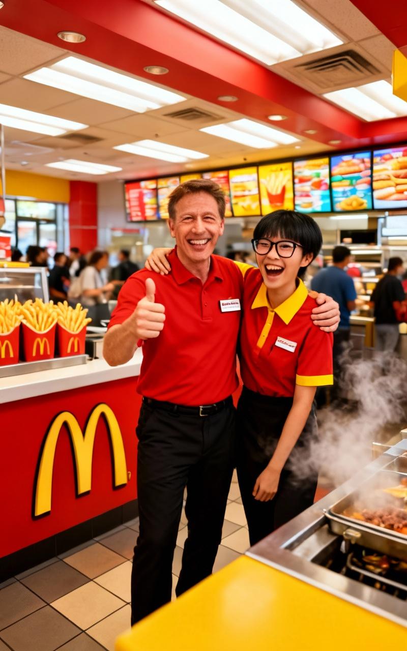 two-men-dressed-as-mcdonalds-workers-posing-3w1yx8ibzg-2