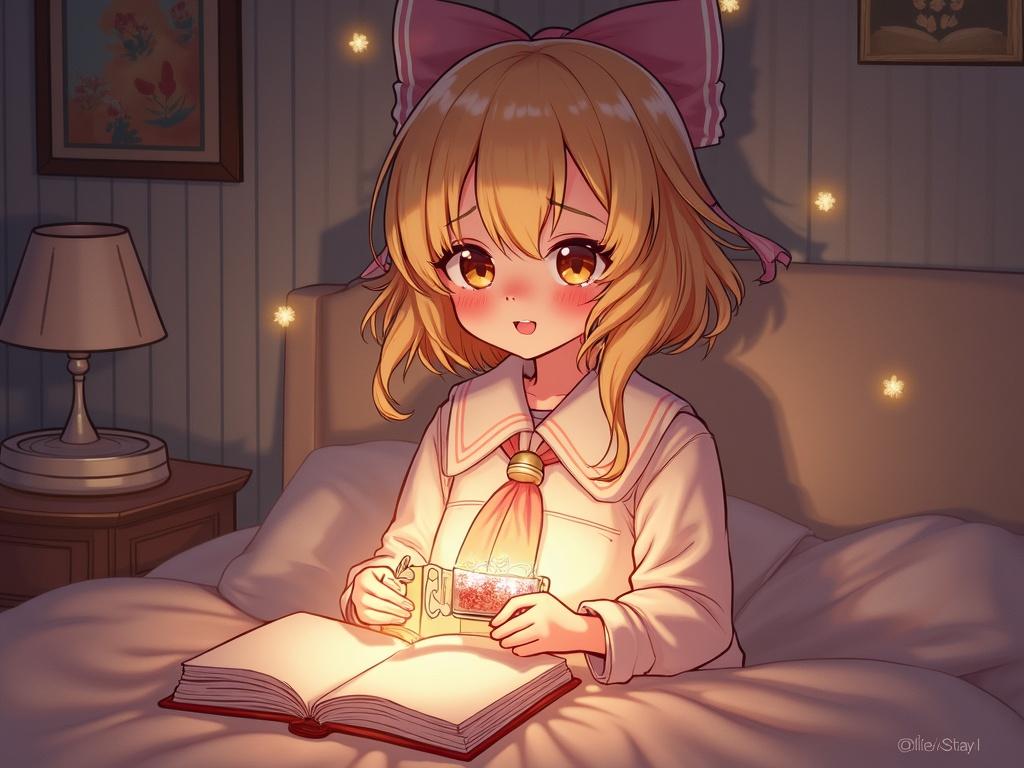 marisa-kirasame-na-krovati-teplye-tona-anime-stil-psiaosrese