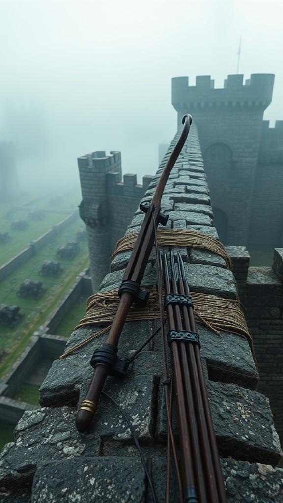 crossbow-resting-on-a-crenellated-castle-wall-bw4sohrvr0-1