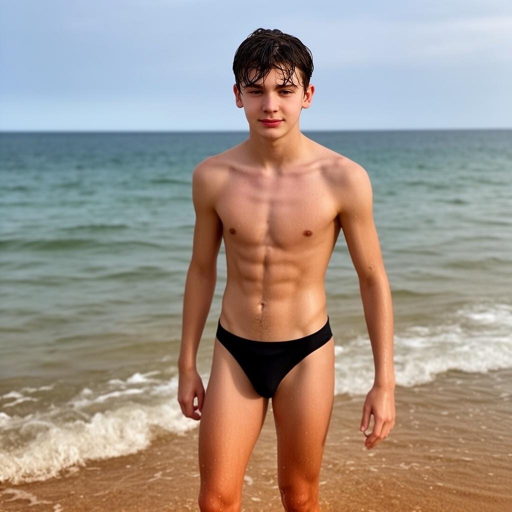 ein-junger-mann-etwa-18-jahre-am-strand-nur-in-e513ms6ut3