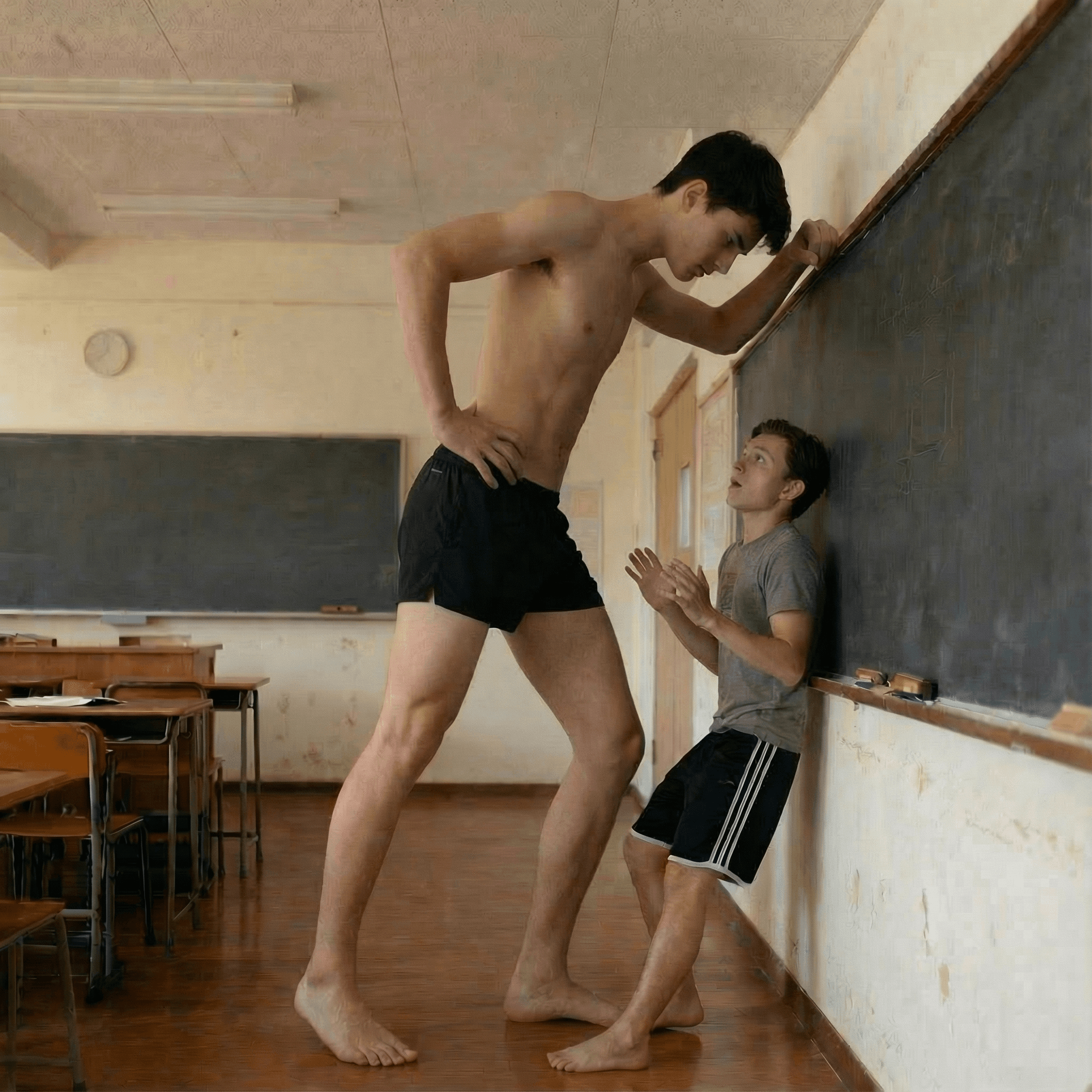 the-short-boy-has-his-hands-raised-halfway-to-zifd59wh7q-1