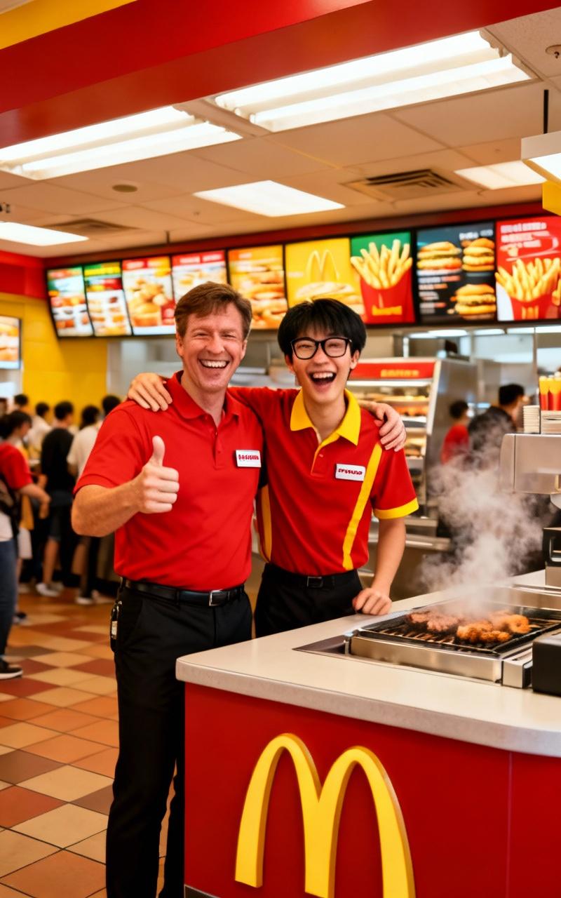 two-men-dressed-as-mcdonalds-workers-posing-3w1yx8ibzg-3