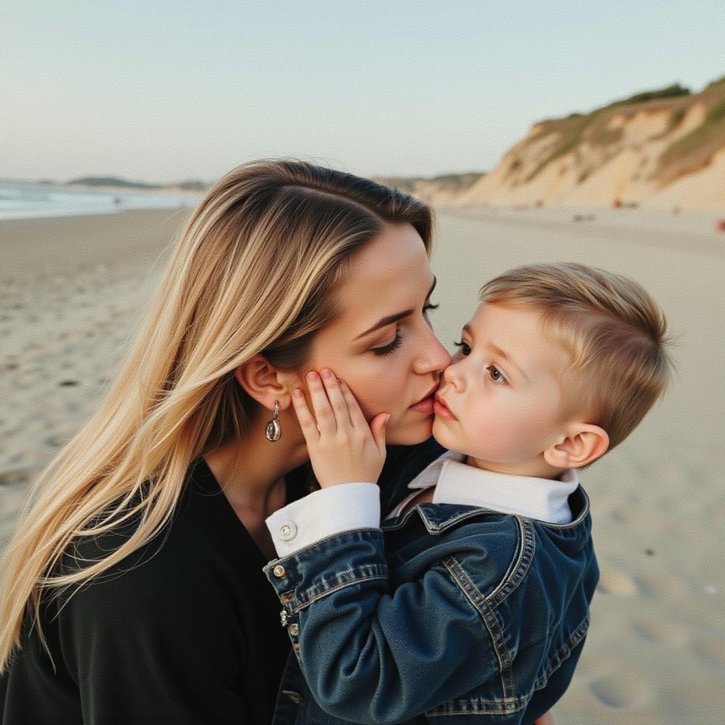 boy-licked-in-the-face-by-beautiful-woman-b0d6xpckgv