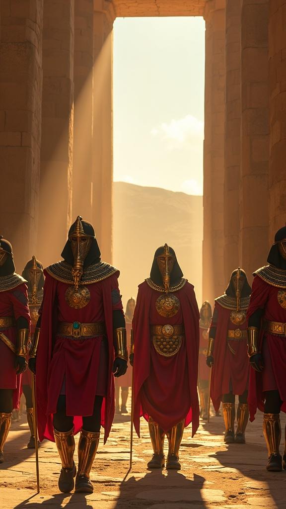 un-grupo-de-guerreros-de-la-guardia-del-faraon-se-wxck3vwux3