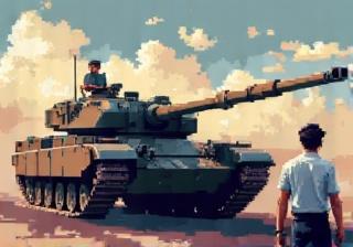 a-34-sky-view-of-a-man-standing-with-a-bag-in-his-63g44p3w4e