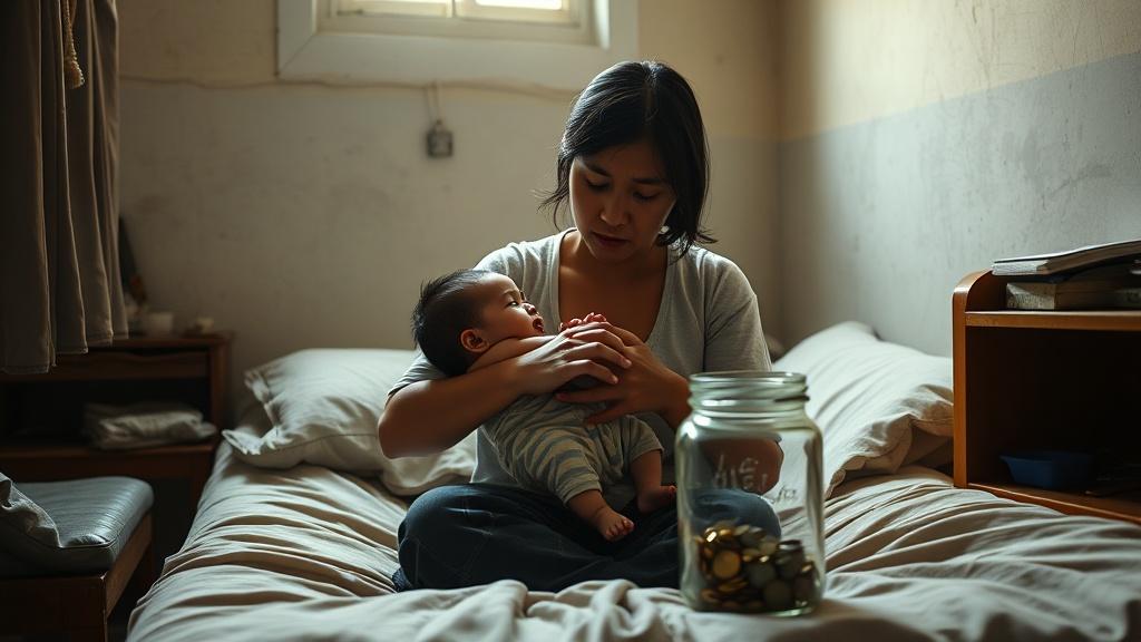 a-25-year-old-woman-with-black-hair-is-holding-a-1bv3e400de-3