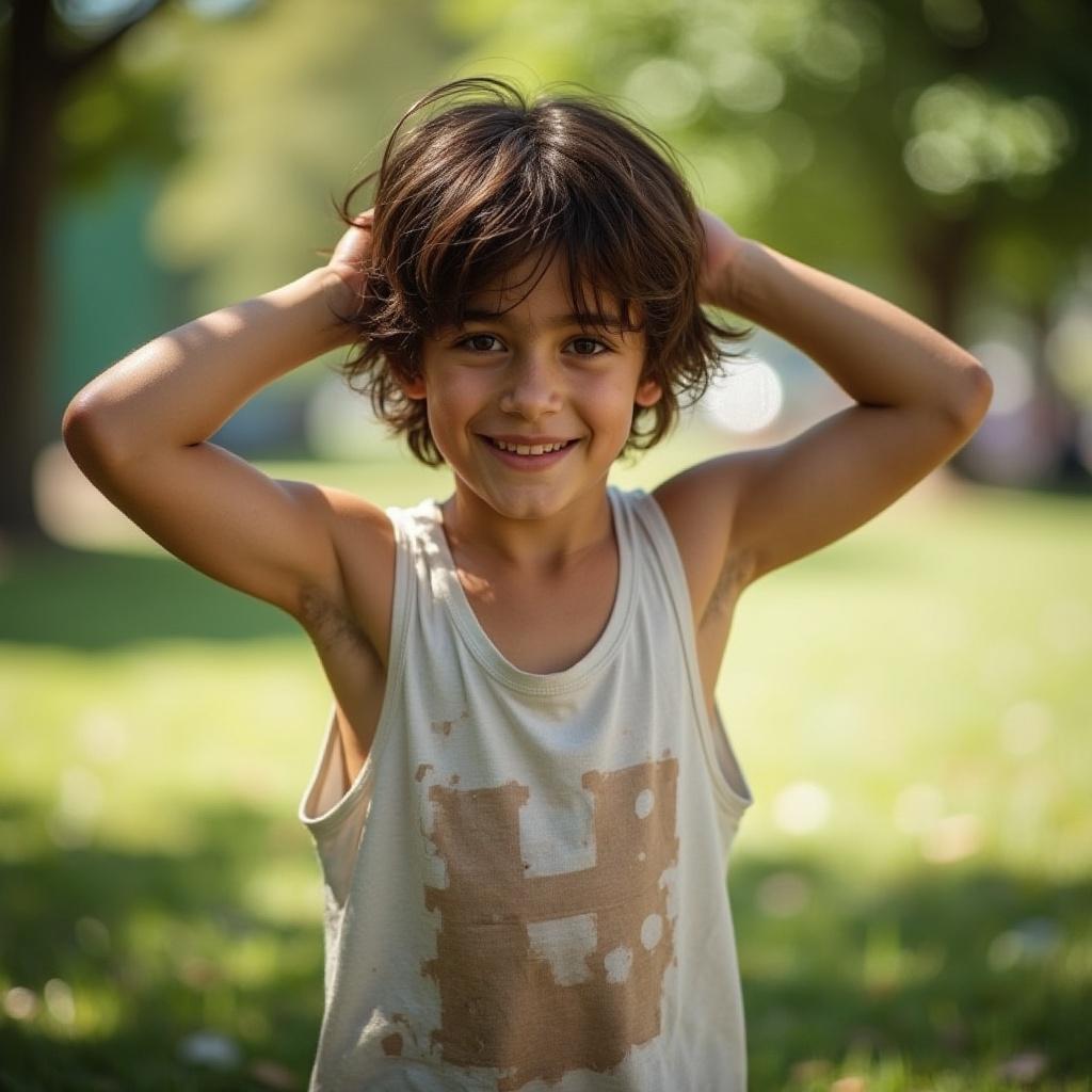 a-13-year-old-boy-in-a-worn-sleeveless-shirt-vthrs3mb6c