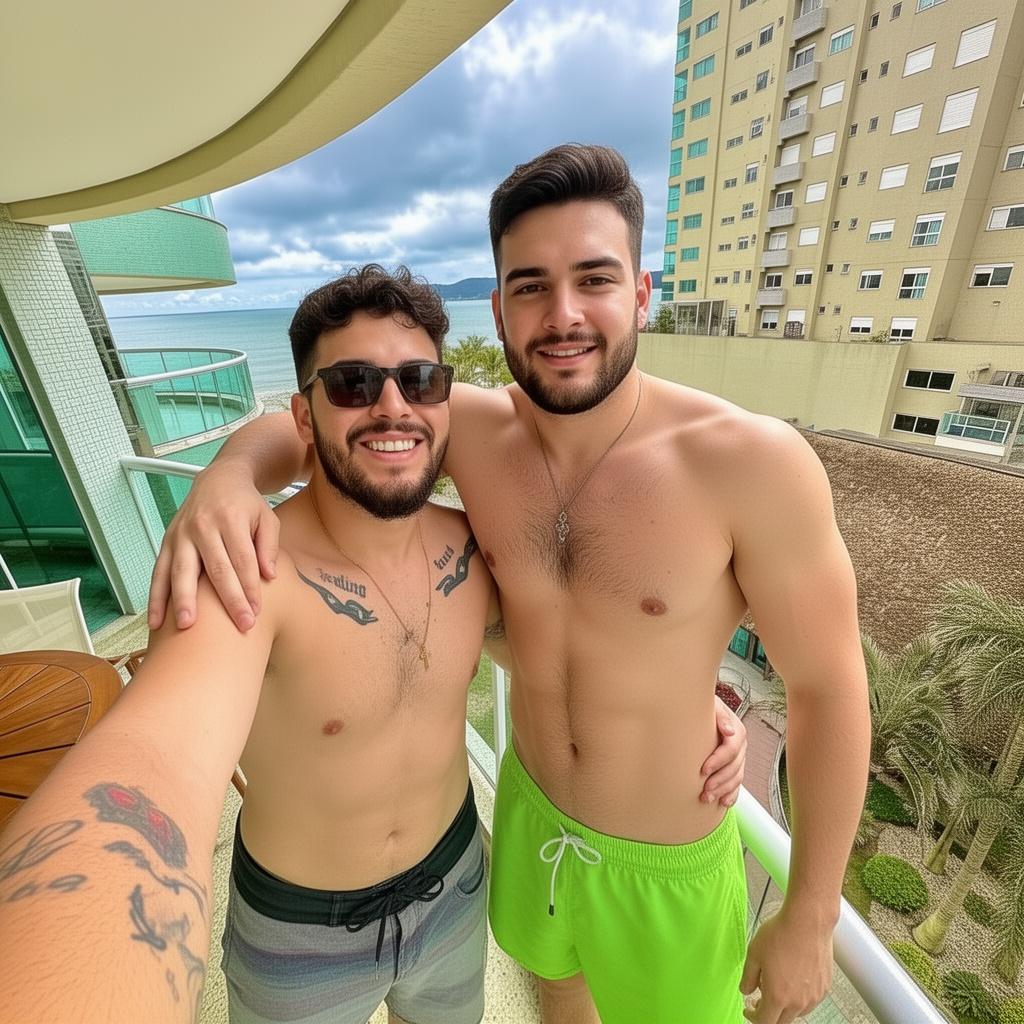 insira-o-homem-de-shorts-verde-na-cena-da-selfie-ucr1pa1cz8