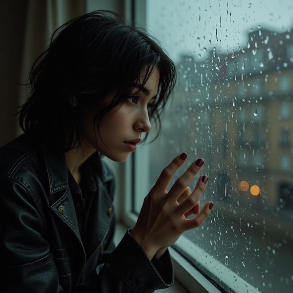 assise-au-bord-de-la-fenetre-la-pluie-glisse-sur-lr3cwfhd1n