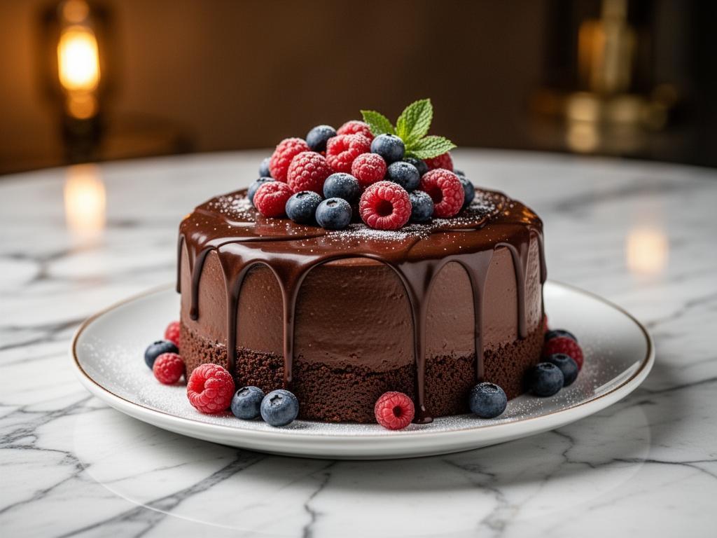 gourmet-chocolate-cake-with-berry-garnish-on-pat96mc4fx