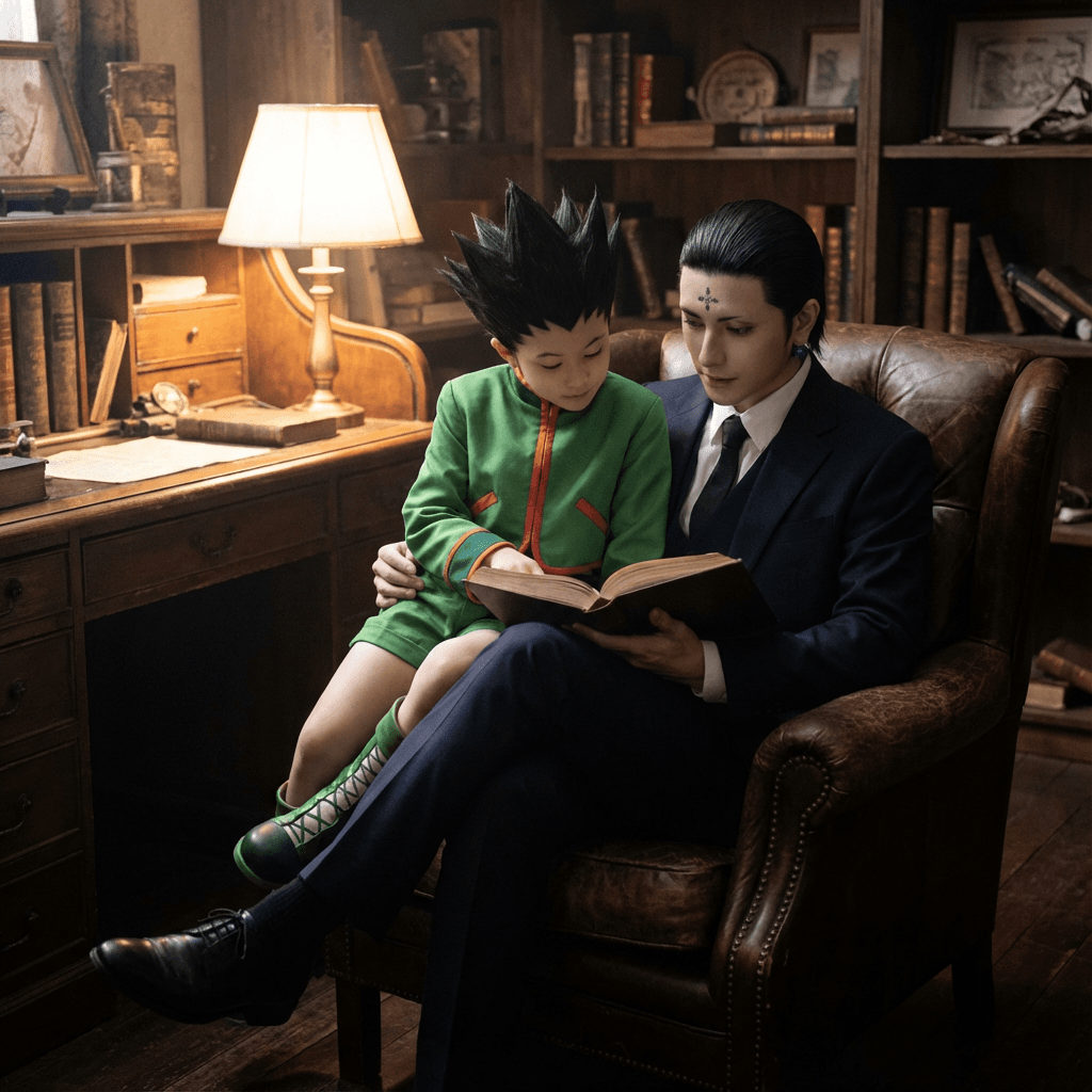 chrollo-with-his-hair-slicked-back-with-gon-fe2kgeqxf8