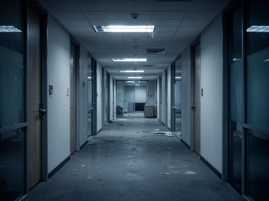 an-empty-corporate-office-hallway-lights-l3iks2px1m