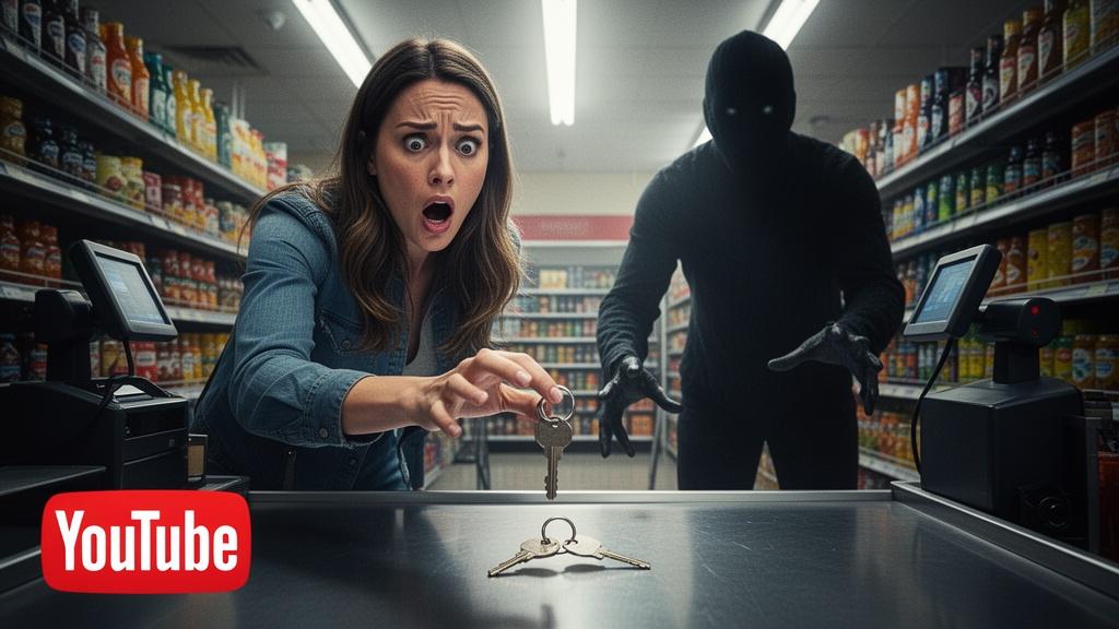 a-shocked-woman-in-a-supermarket-checkout-line-0mxe93evcu