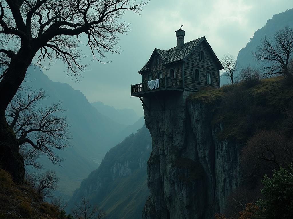 a-weathered-wooden-house-teetering-precariously-on-wuwujpk1w-2
